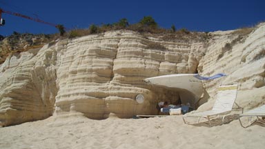Cupecoy's limestone cliffs