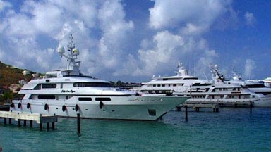 Motor Yachts at Simpson Bay Marina